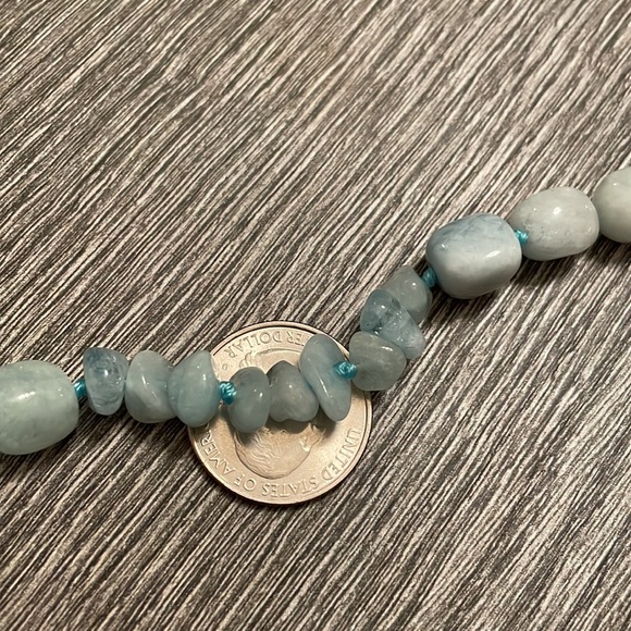 Pale blue stone necklace - Picture 7 of 9